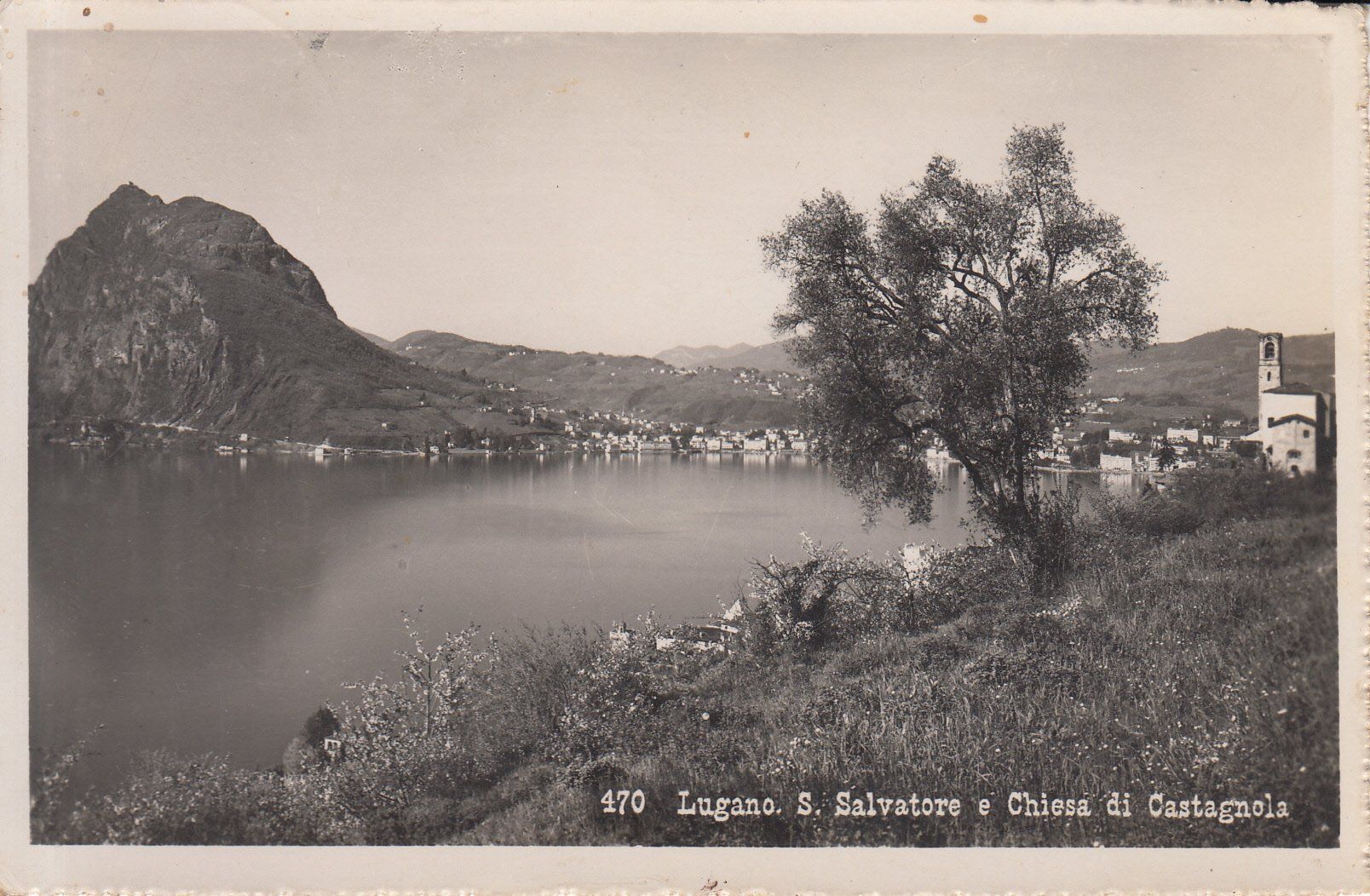 Ansichtskarten: Lugano Castagnola 1946 – Gebraucht aus Bürglen TG von StampGraf