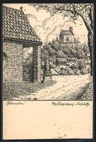 Handgemalt: Gössweinstein, Teilansicht 