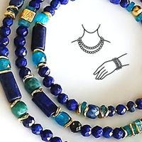 Lapislazuli Collier – Unikat Halskette / Wickelarmband