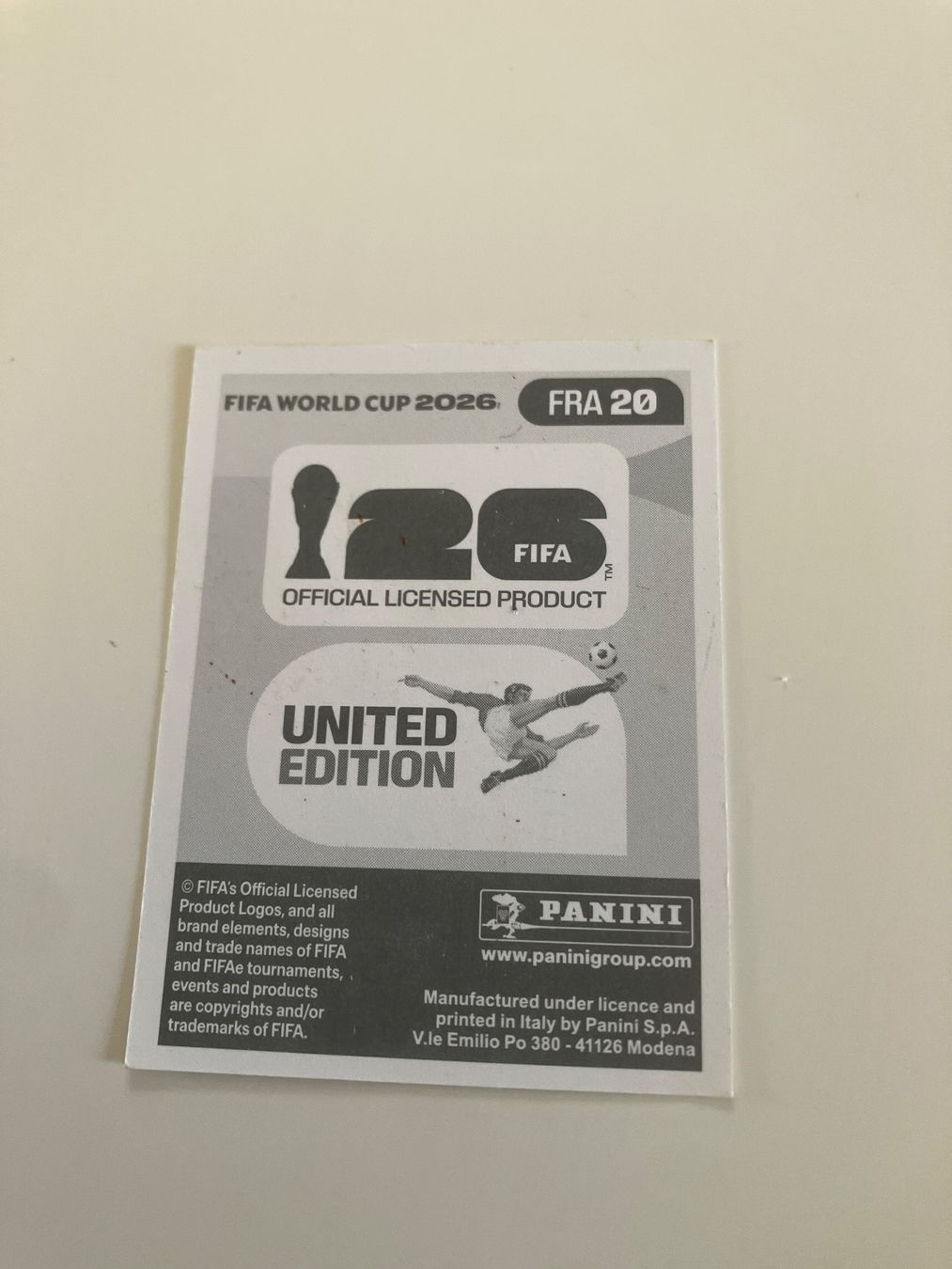 Panini Sammelbilder & Trading cards: Image panini 2026 – Gebraucht aus Le Sentier von rol_5zpw 1