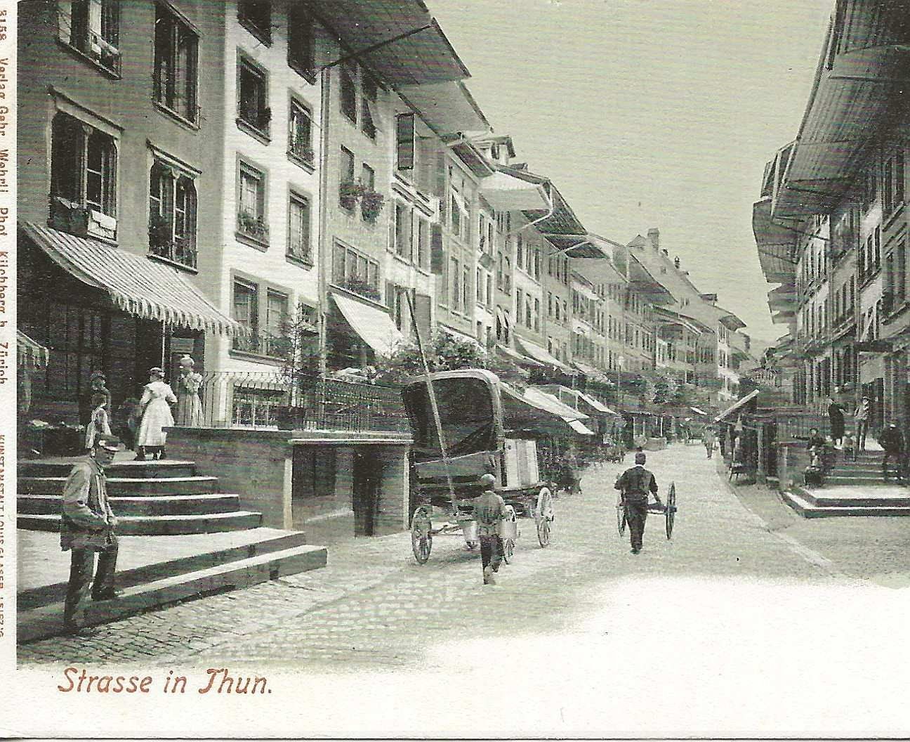 Cartoline postali: Thun BE Strasse in Thun mit Kutsche Break ca. 1910 1 – Nuovo (secondo la descrizione) da Ennetmoos venduto da Ambuman