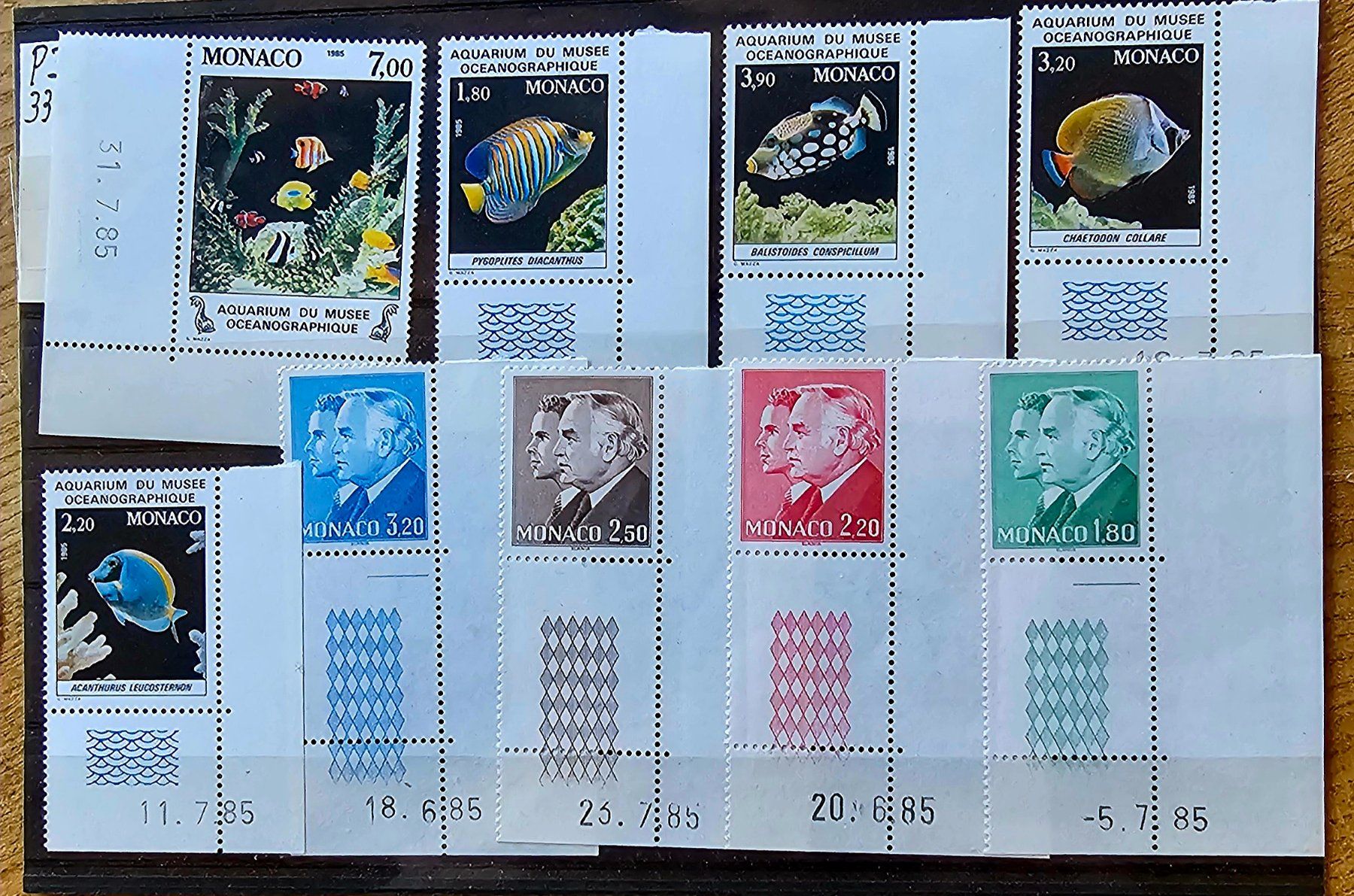 Tous les timbres: MONACO coins datés ** 1985 – Neuf (Voir description) à Les Valettes par Nuba1