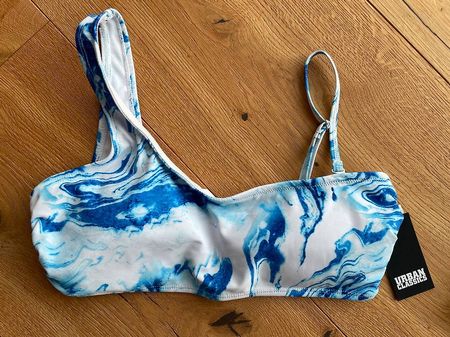 Neu! Bikini Oberteil Gr. S Urban Classics blau weiss