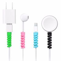 10xSilikon Spirale Flexibler Kabel Bruch Knick schutz Halter