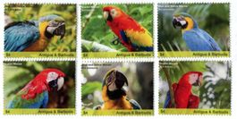 Briefmarken "Papageien". Antigua und Barbuda