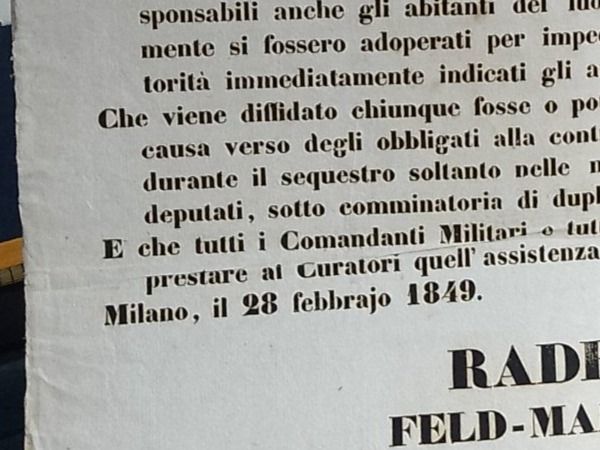 Dokumente: Italia - Milano - 1849 – Gebraucht aus Sorengo von 74in 3