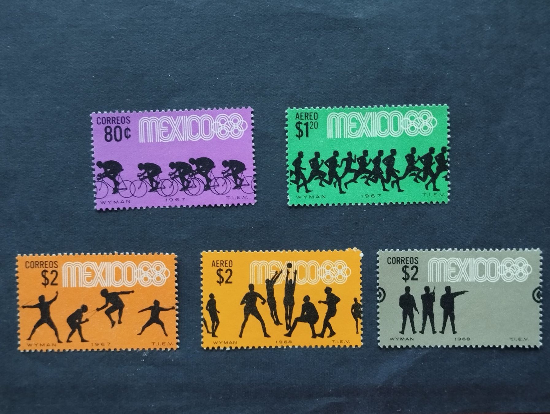 Alle Briefmarken: Mexiko - Olympia 1968 – Gebraucht aus Villars-sur-Glâne von MiguelDelgado