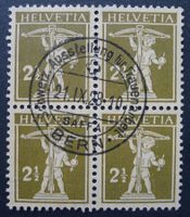 Nr. 136 Viererblock, mit Zentrumstempel BERN, Sonderstempel