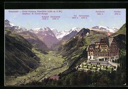 Braunwald, Hotel Kurhaus mit Alpenpanora