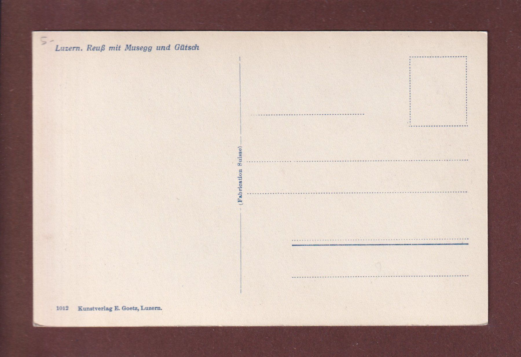 Cartoline postali: LUZERN - Musegg und Gütsch – Usato da Pully venduto da nicecards 1