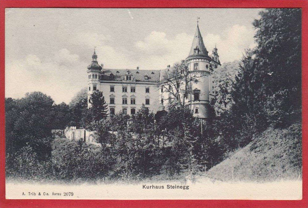 Cartoline postali: KURHAUSE STEINEGG, LICHTDRUCK 1909 – Usato da Grüningen venduto da Kartenlaube