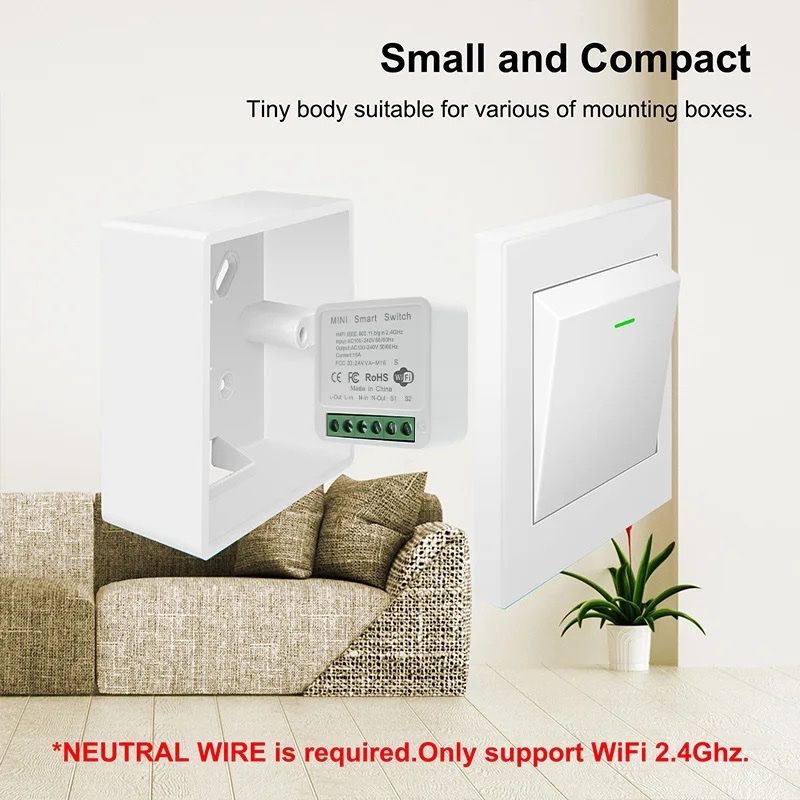 Unità & Adattatore: MINI Wifi /Smart Switch Tuya/Smart life – Nuovo e nell'imballaggio originale da Gisikon venduto da Fidii 2