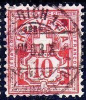 ZÜRICH 1903 ZIFFERMUSTER 10 RP SBK 61B VOLLSTEMPEL - W259