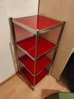 Gestell aus Metall, mit Glas-Tablaren