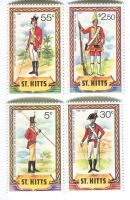 Briefmarken "Uniform". St. Kitts.