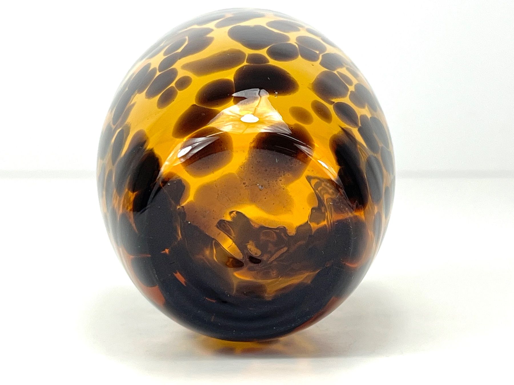 Bicchieri: LEOPARD-GLAS Bernstein braun Murano-Stil Windlicht Trinkglas – Usato da Zürich venduto da Arche_Brockenhaus 6