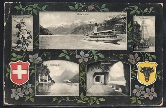 Cartoline postali: Altdorf, Telldenkmal, Partie am Umersee, – Usato da Berlin venduto da bartko-reher
