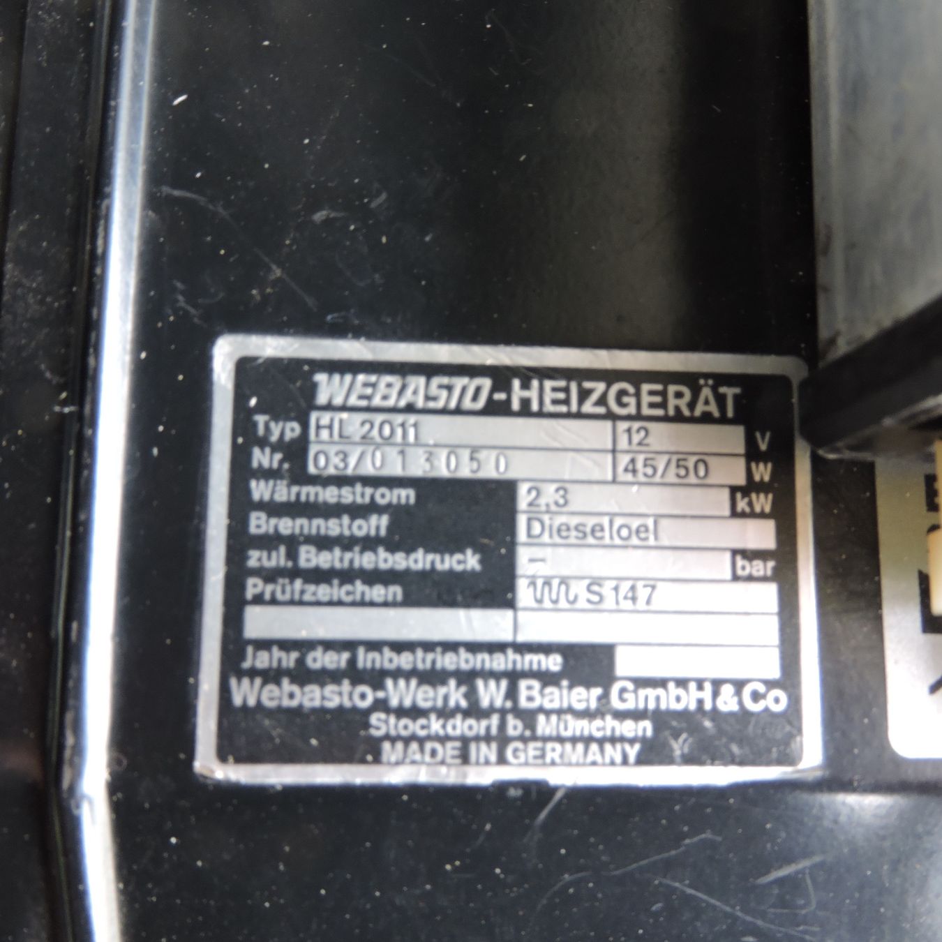 Radiatori: Diesel Standheizung WEBASTO – Difettoso da Meikirch venduto da rva_q8c7 2