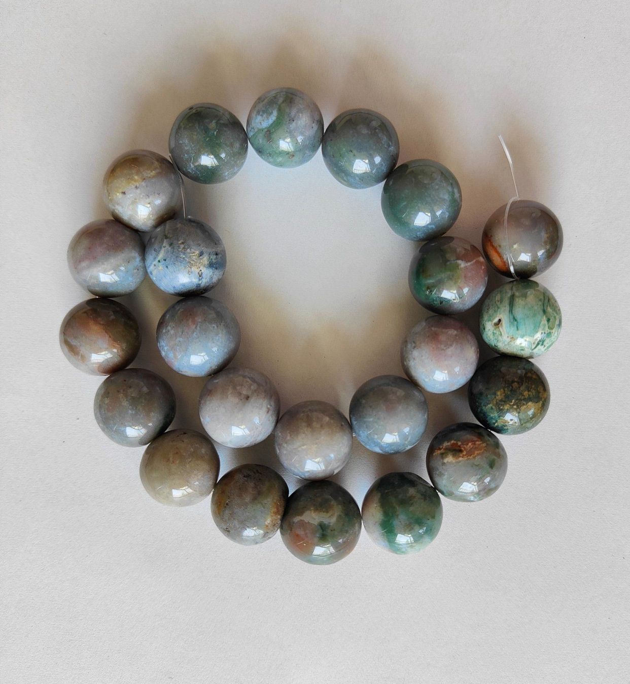 Pietre preziose: Wunderschöner Heliotrop, Beads 18mm – Nuovo e nell'imballaggio originale da Rümlang venduto da 21f 3