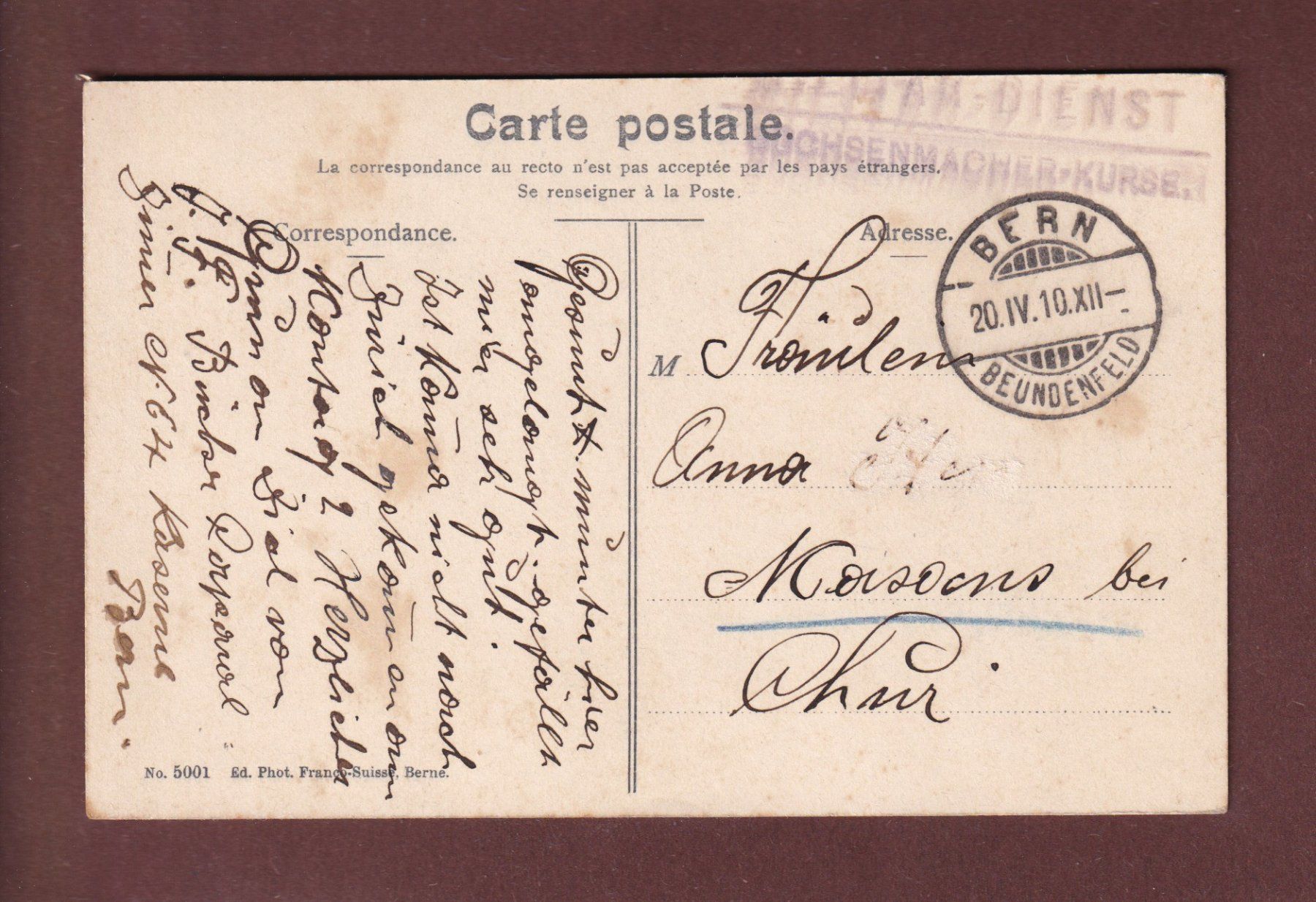 Cartes postales: BERN - Bärenplatz - 1910 Feldpost – D'occasion à Pully par nicecards-shop 1
