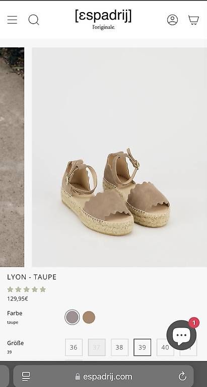 Chaussures femmes: ESPADRIJ L´ORIGINALE Sandale 'Lyon' Grösse 39 – D'occasion à Mollis par sch_7b5z 1