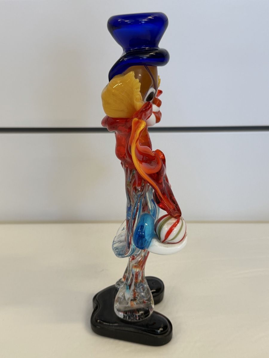 Murano Statuette: Statuette clown en verre multicolore Murano  – Usato da montreux venduto da Always-Good 5