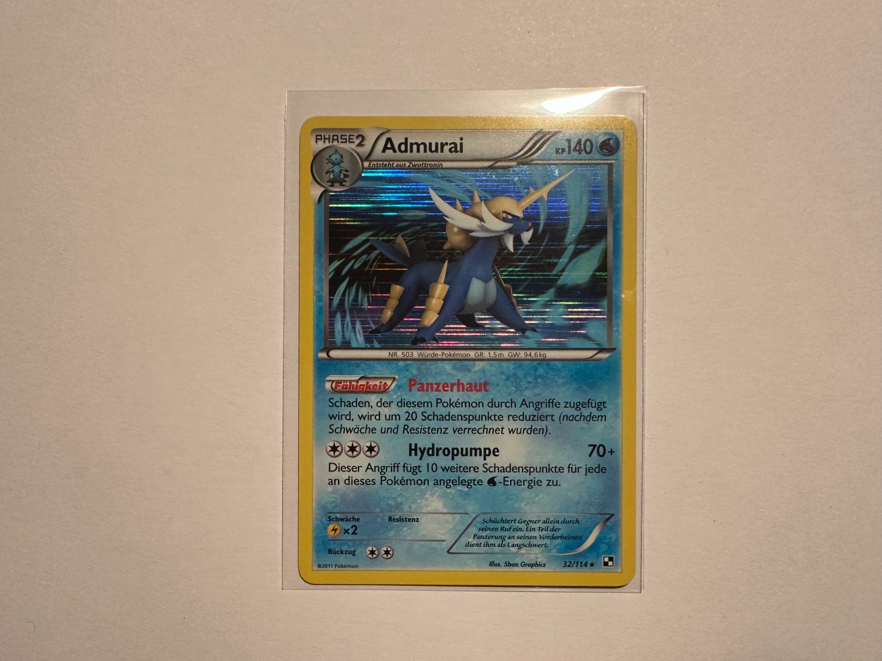 Pokémon Sammelbilder & Trading cards: Admurai holo Schwarz & Weiss Base DE – Gebraucht aus Hagendorn von Pokecollectorch