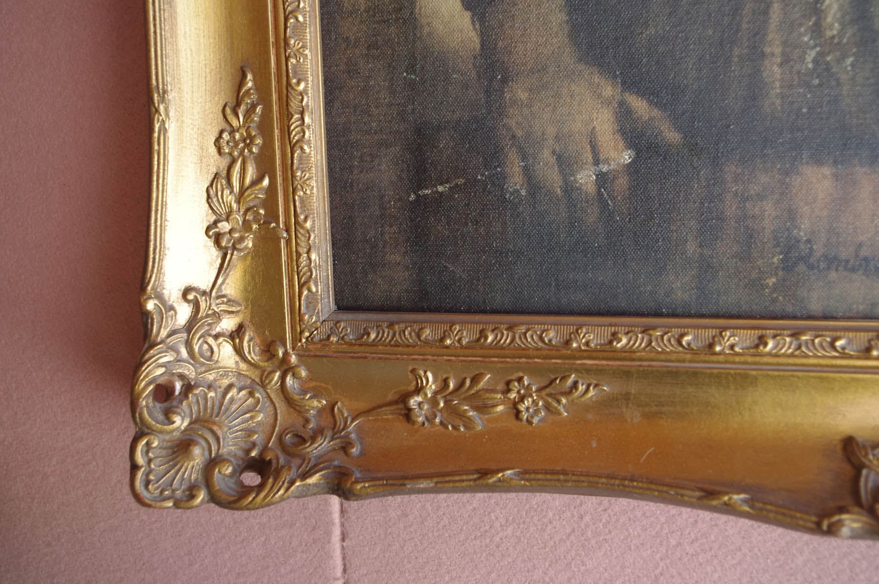 Poster & Bilder: Rembrandt Sujet in Barockrahmen – Gebraucht aus Meggen von Trouvaillen 2
