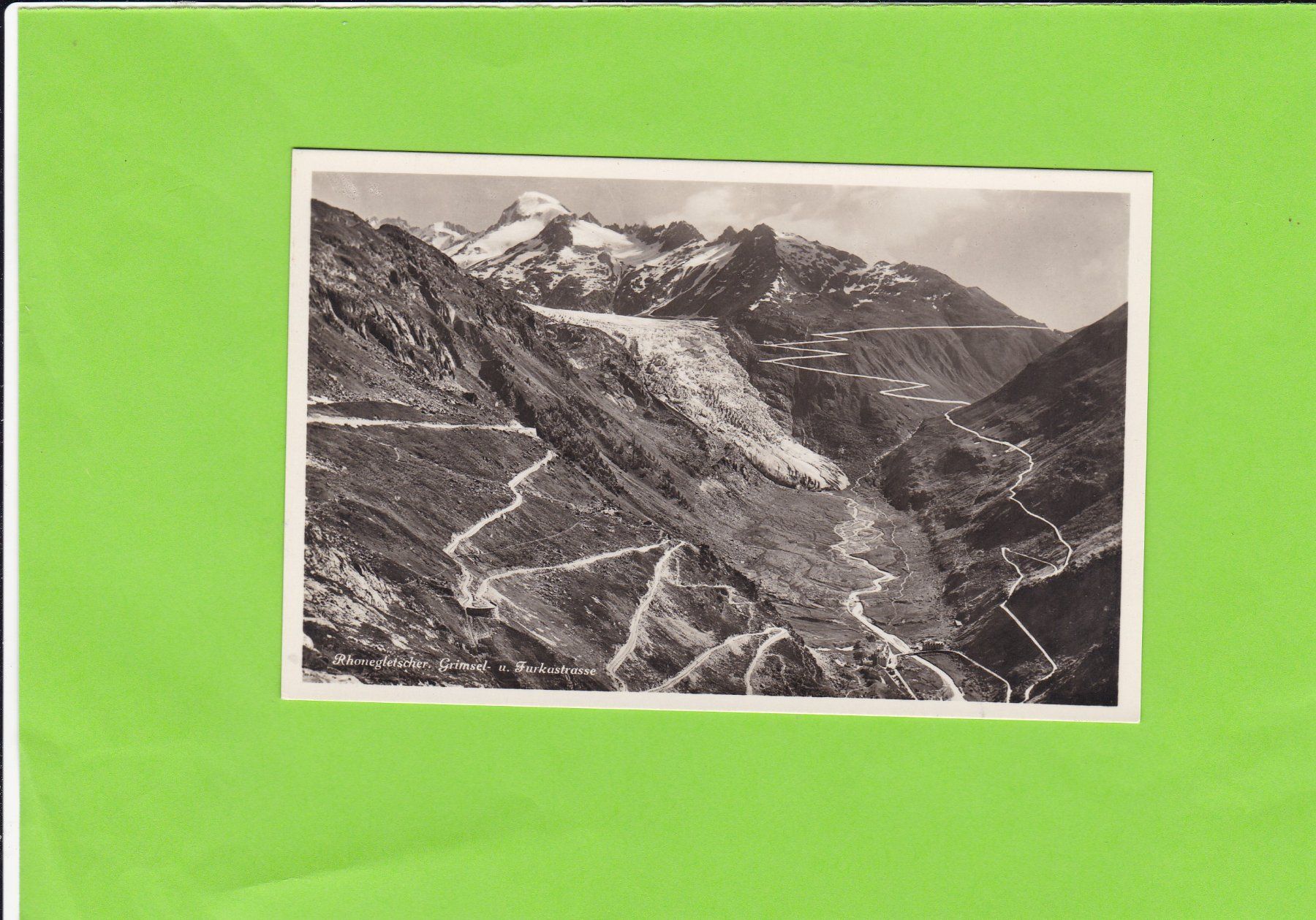 Cartoline postali: Rhonegletscher, Furka-Grimsel Strasse – Usato da St. Peterzell venduto da neckertal