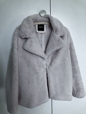 Flauschige Winterjacke Zebra L