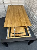 Tisch FELIX Wildeiche vollmassiv geölt 160/210 x 90 cm