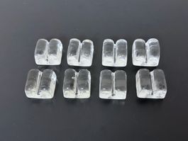 8 Messerbänkli, Tischkartenhalter Glasi Hergiswil, neu