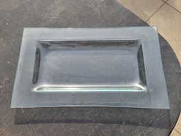 Serviertablett aus Glas  rechteckig 35x20 cm