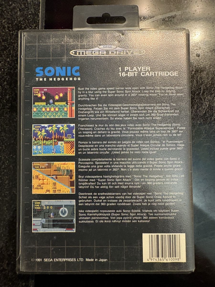 Sega Spiele: Mega Drive Spiel Sonic The Hedgehog  – Gebraucht aus Niederuzwil von Ulf233 1