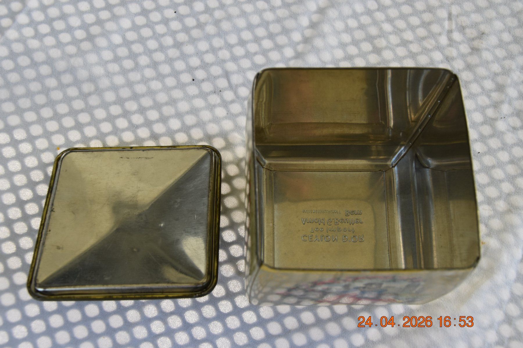 Zuccheriere: Schöne alte Teedose. Ceylon d'OR. Tee Import A. Beutler, BE – Usato da Suhr venduto da indigo23 5