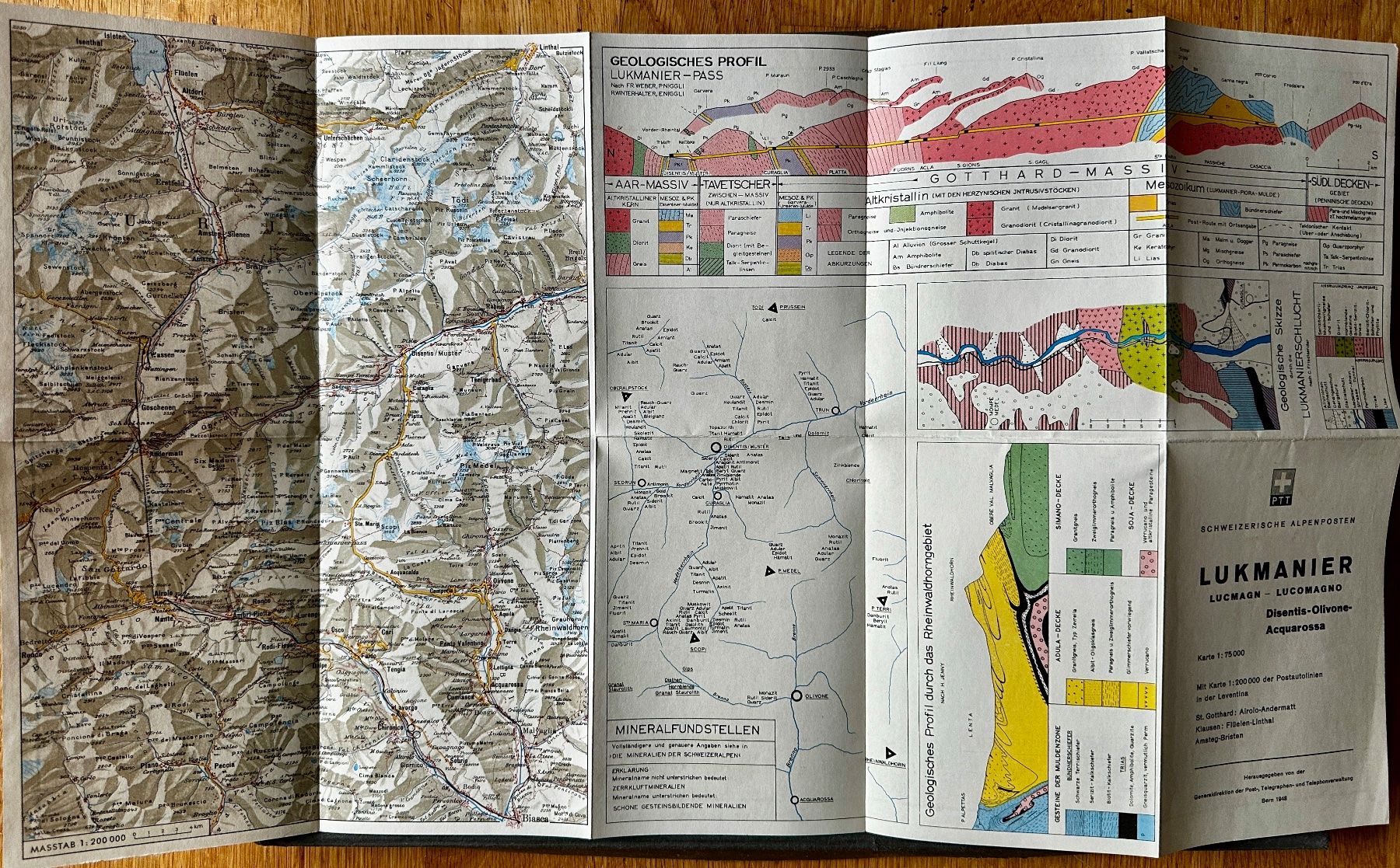 Cartine & Atlanti: Schweizerische Alpenposten: Lukmanier – Usato da Zürich venduto da allp 8
