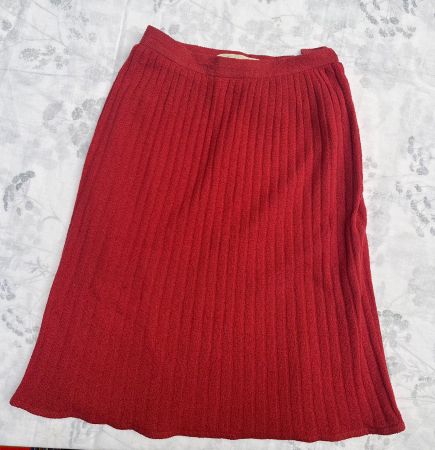 Jupe Laura Azzurra rouge plissée vintage