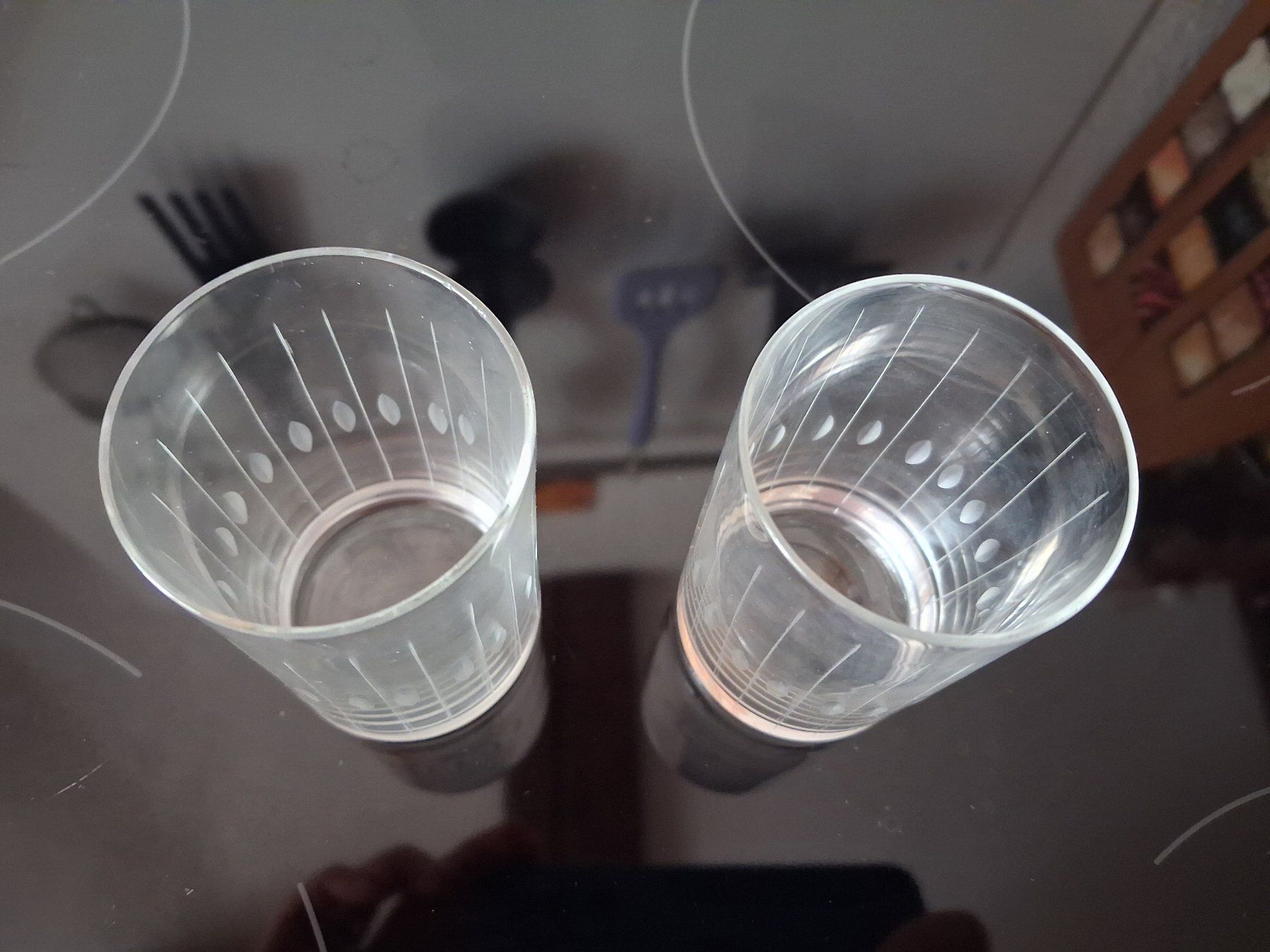 Bicchieri: 2er Set Glasbecher mit Schliffmuster, Vintage – Usato da Wald ZH venduto da e8e 1
