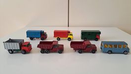 Alte Modellautrucker - 6 x Matchbox + 1 x Corgi