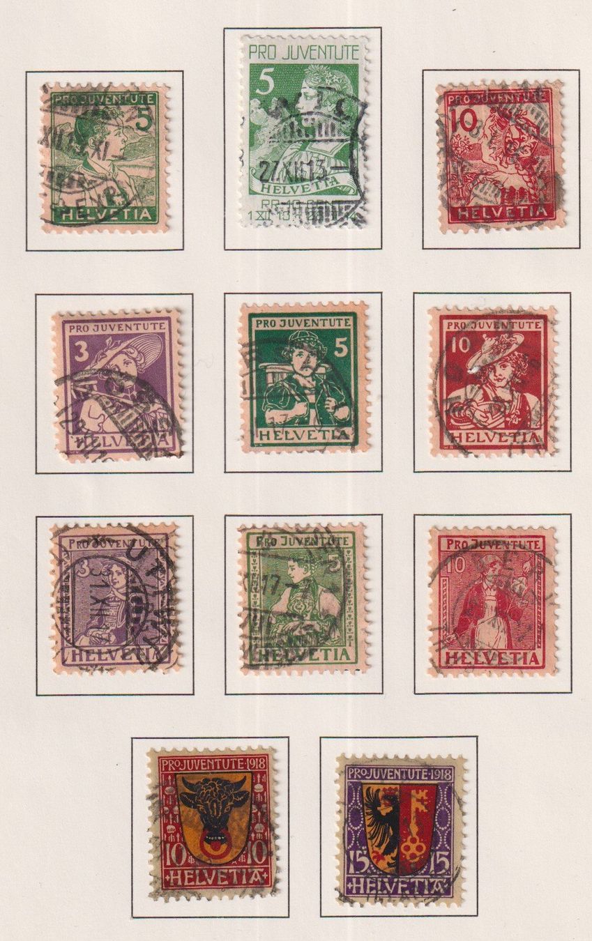 Tutti i francobolli: Pro Juventute 1913 - 1967, sehe Scan – Usato da Claro venduto da Chanty7