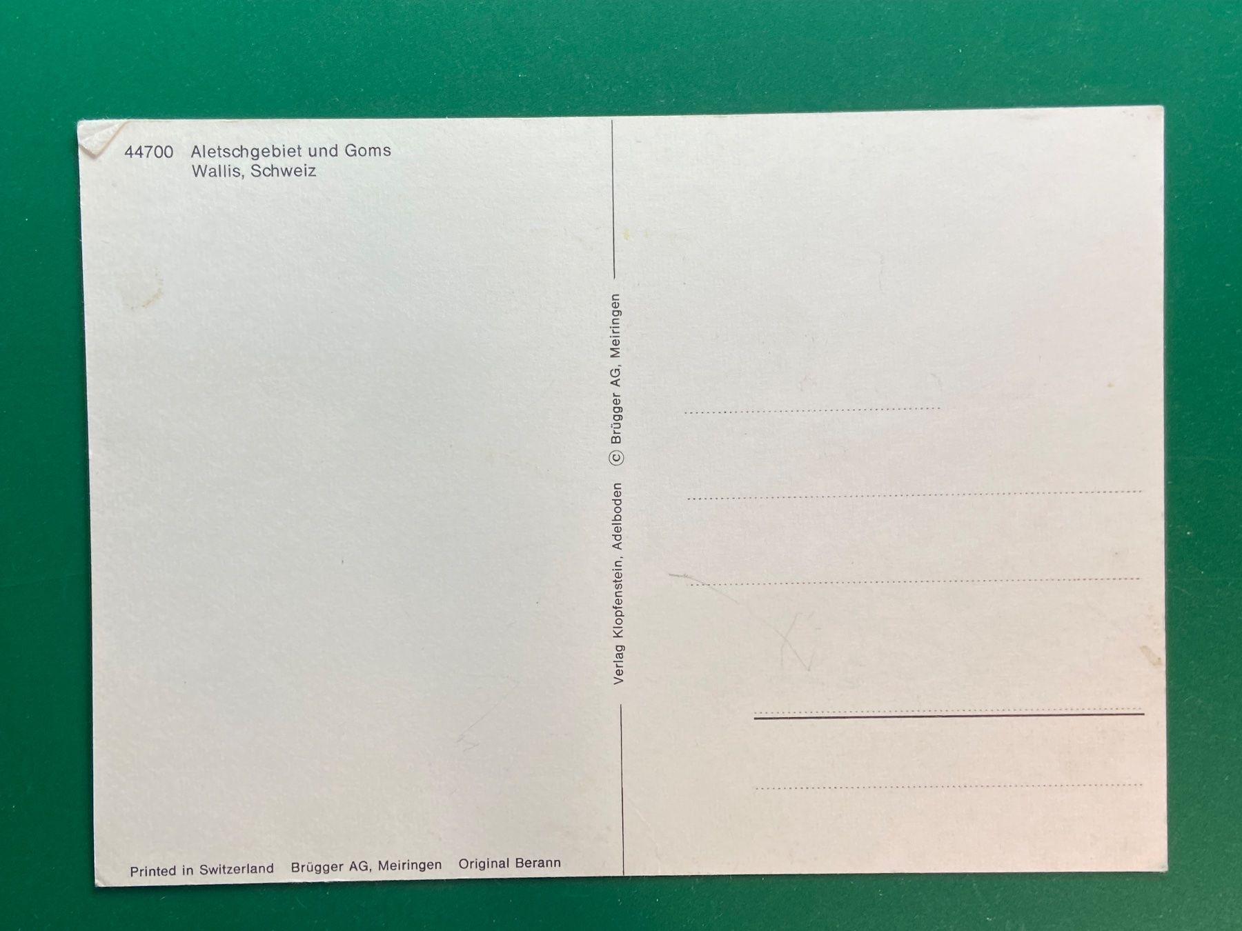 Cartes postales: Aletschgebiet und Goms - Wallis – D'occasion à Steg VS par danwer74 1