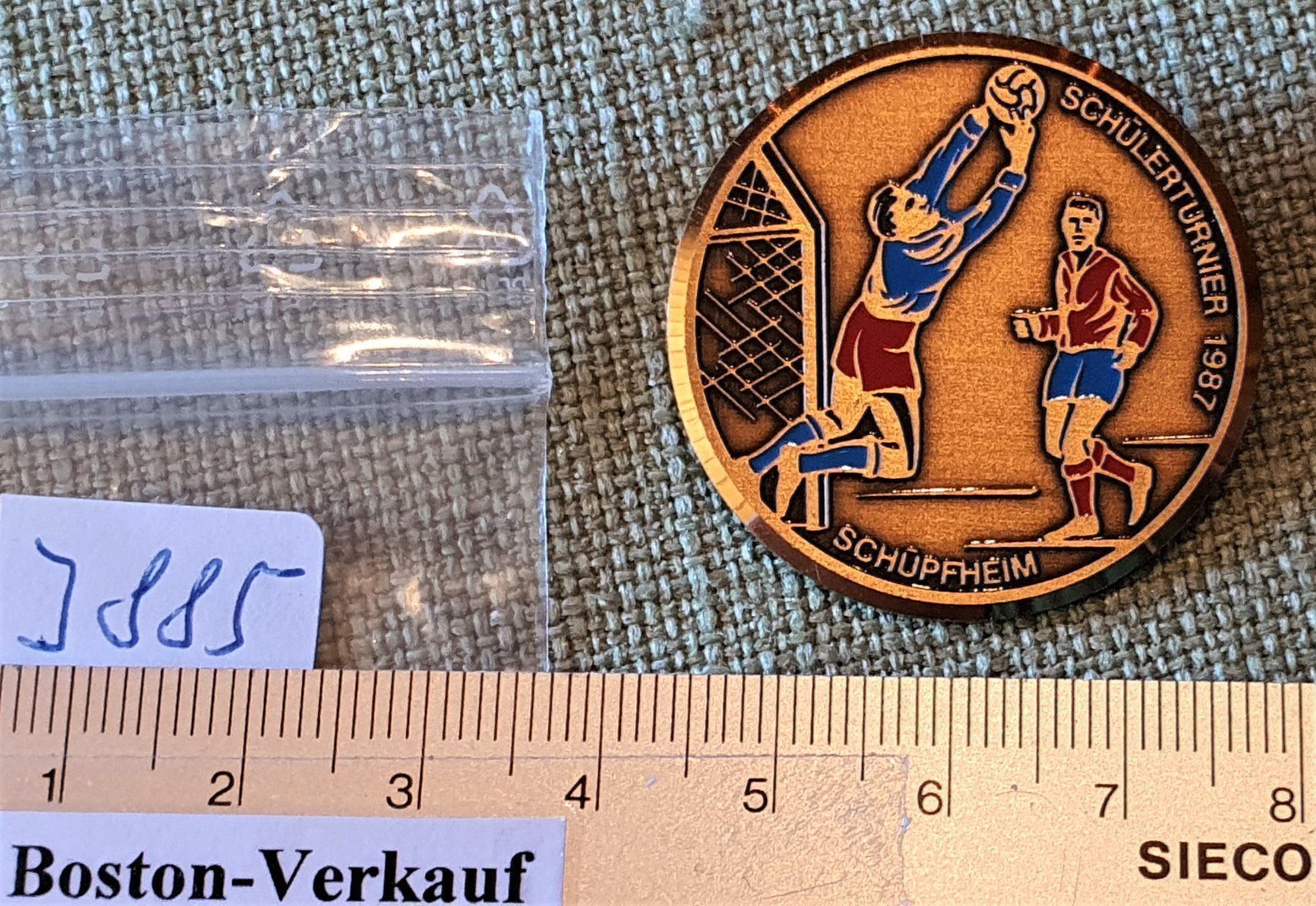 Medaillen: J885 - Schülerturnier 1987 Schüpfheim – Gebraucht aus Reinach BL von Boston-Verkauf 2