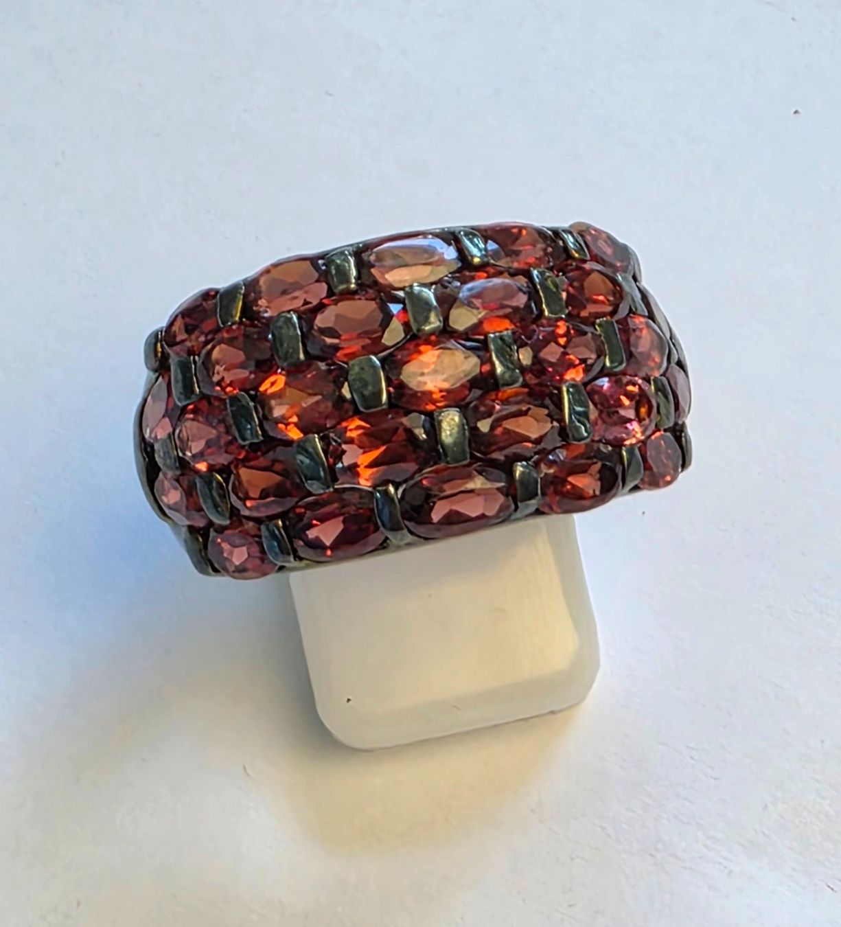 Anelli: Ring Granat oval Silber 925 Grösse 63 Neu – Nuovo (secondo la descrizione) da Zürich venduto da Bieter04 1