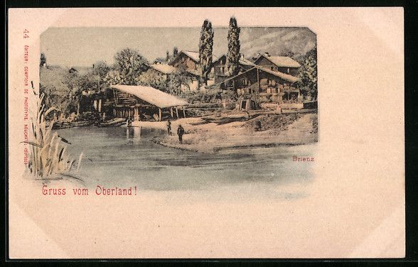 Cartes postales: AK Brienz, Häuserpartie am Ufer – D'occasion à Berlin par bartko-reher