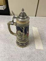 Musik-Bierkrug mit Zinndeckel, MASSA, Schweizer Handwerk!