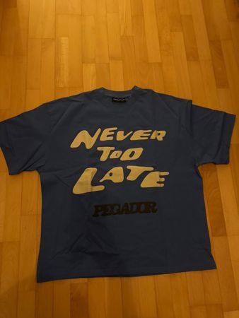 T-Shirt Pegador blau mit Print Grösse M guter Zustand