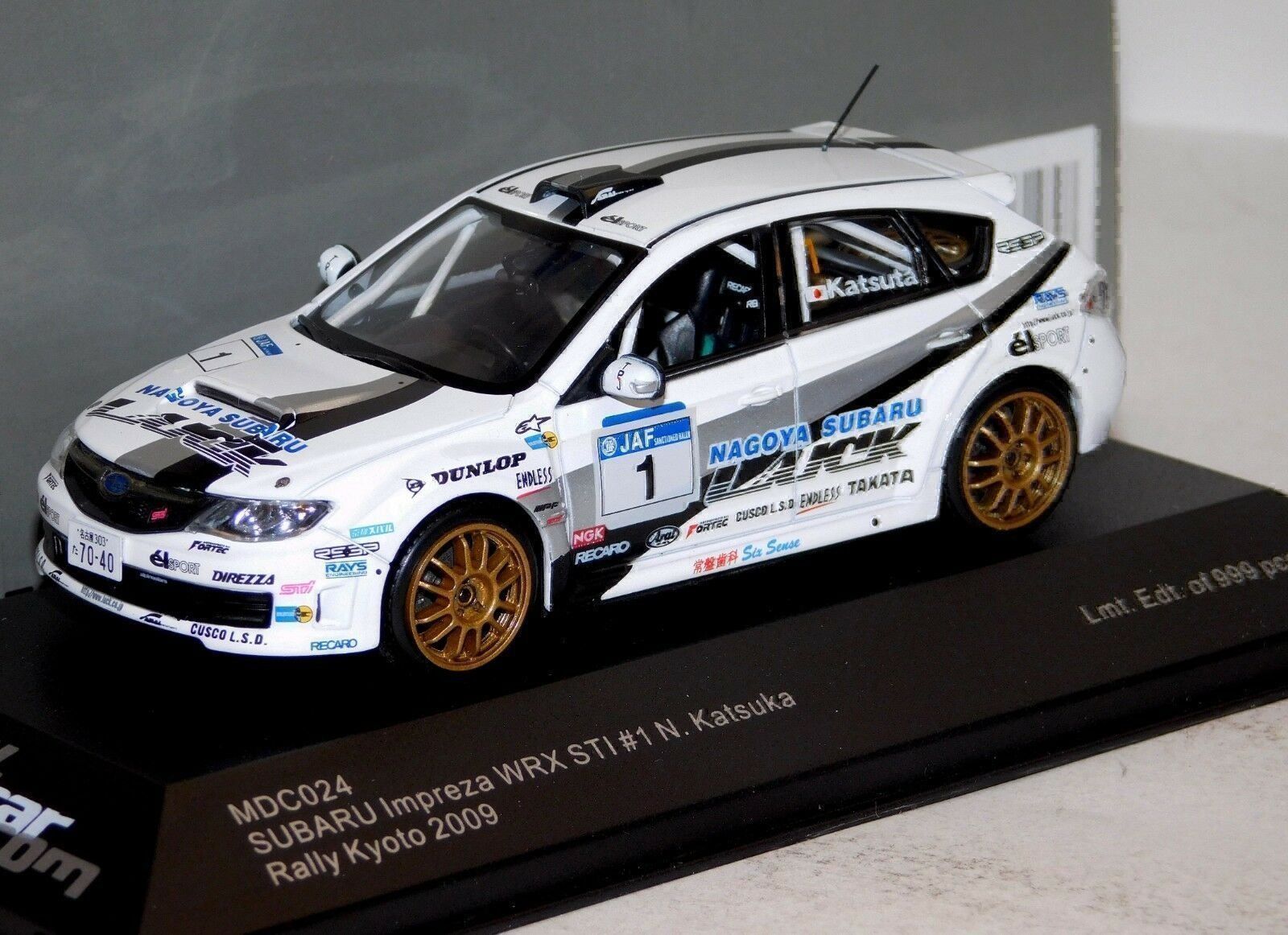 Subaru Impreza WRX STi #1 Rallye Kyoto 2009 N. Katsuka weiss (Neu und ...