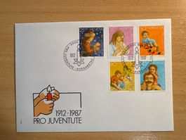 Pro Juventute Ersttagsbrief 1987, 75 Jahre
