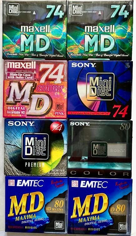 Minidisc: 8 Minidisc MD80 + MD74  NEU/OVP – Neu und originalverpackt aus Forch von xtcpiemont