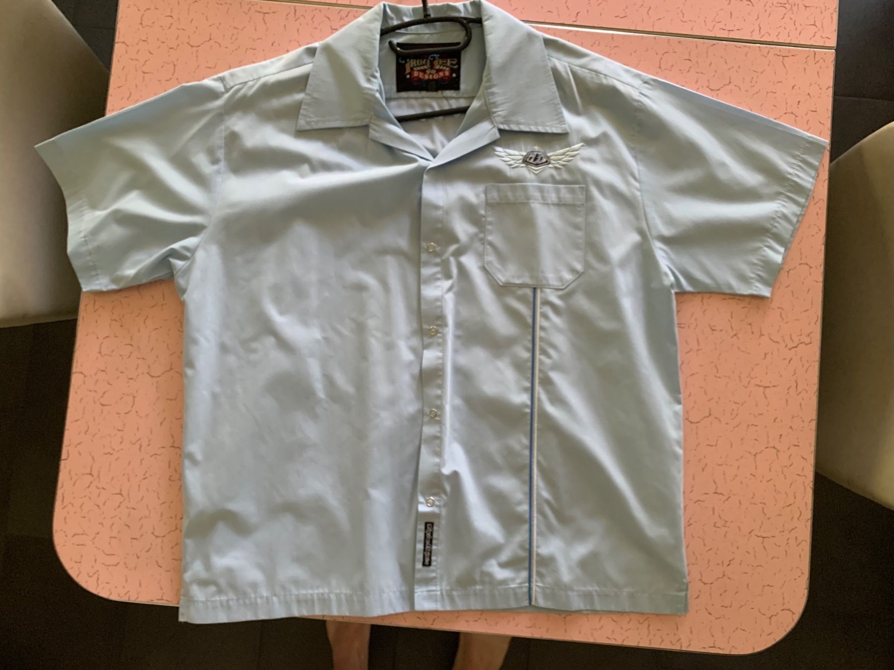 Camicie: Troy Lee Designs Sommerhemd Hellblau – Usato da Cham venduto da MartinM05